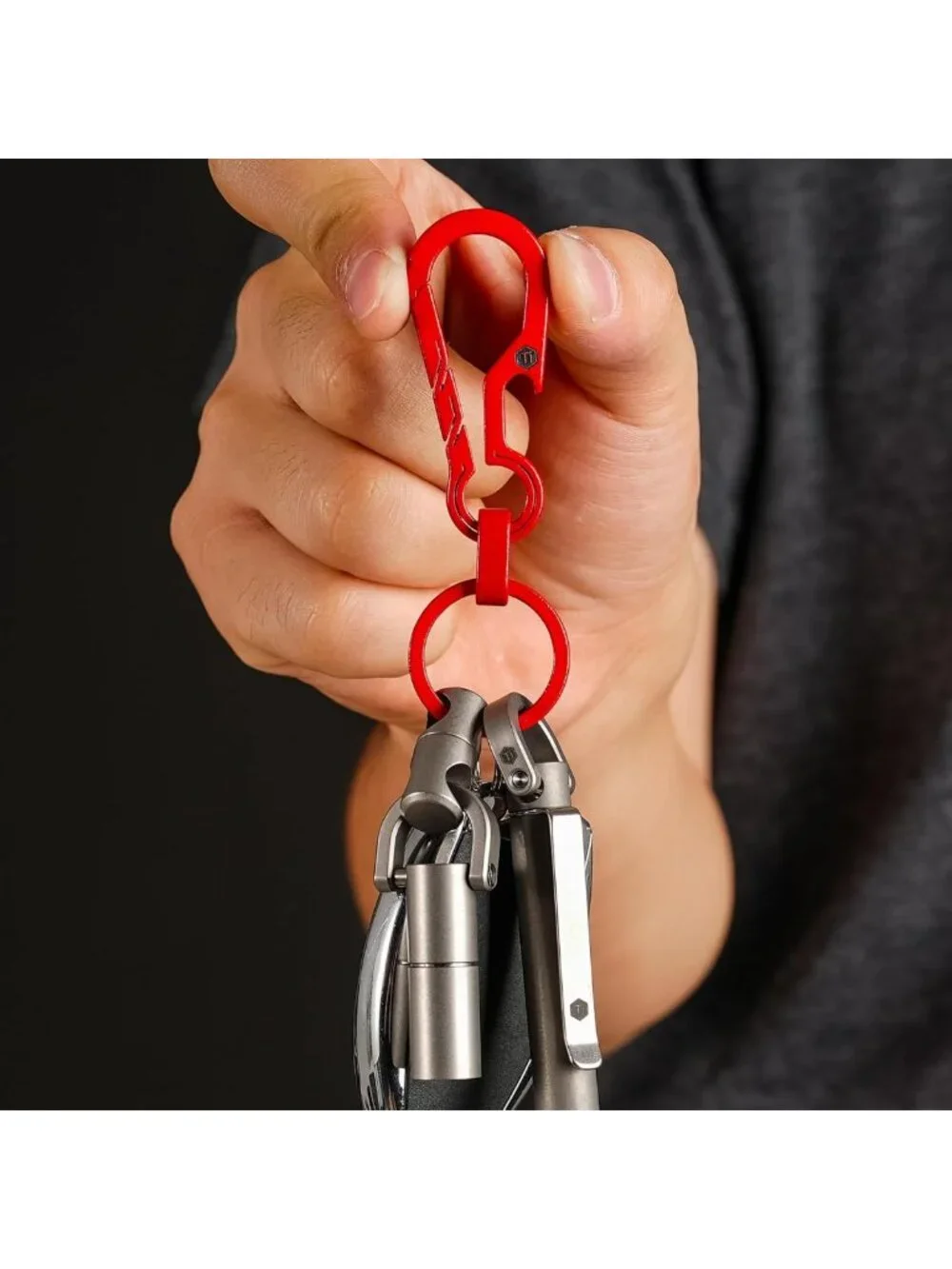 Titanium EDC Keychain Clip & Bottle Opener - Durable, Lightweight, Everyday